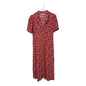 Wilde Midi Dress - Jenna Red Floral Size 8